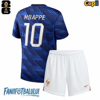 Franța Kylian Mbappe #10 Echipament de Fotbal Replică Mondial 2026 Copii Acasa (+ Șorturi)